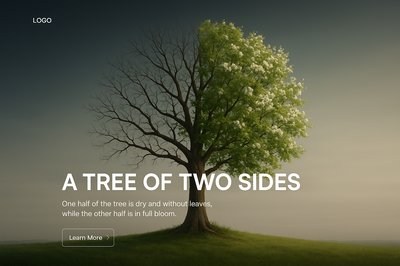A Tree of Two Sides: Nature's Contrast in Bloom and Barren
