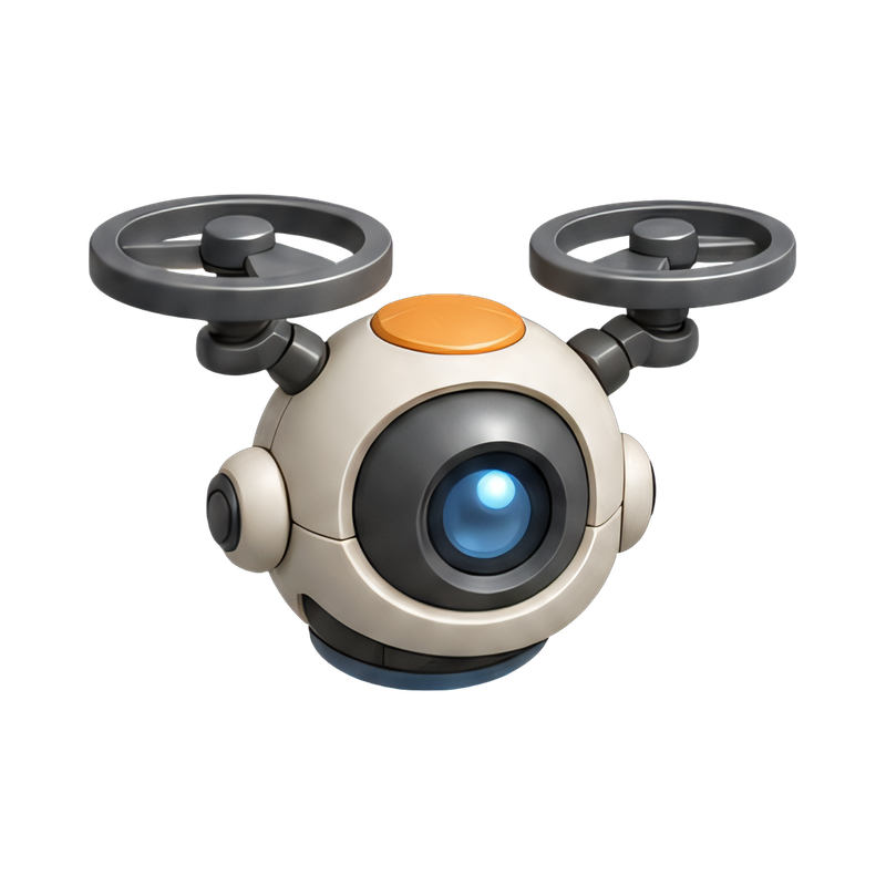 futuristic one-eyed drone
