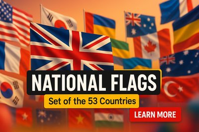 Collection of National Flags Displaying Global Diversity