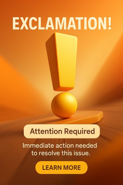 Attention-Grabbing Alert Graphic with Exclamation Mark