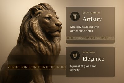 Stylish Lion Statue with Elegant Design Elements