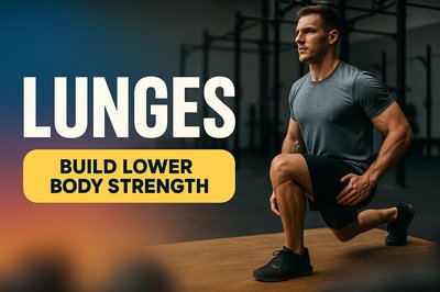 Fitness Instruction Graphic Highlighting Lunges for Strength Training