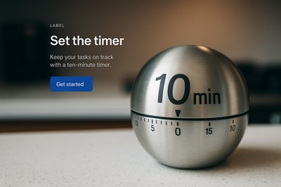Stylish Web Page Design Featuring Timer Concept