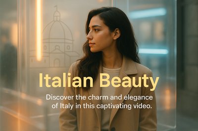 Captivating Video Thumbnail Featuring Italian Beauty