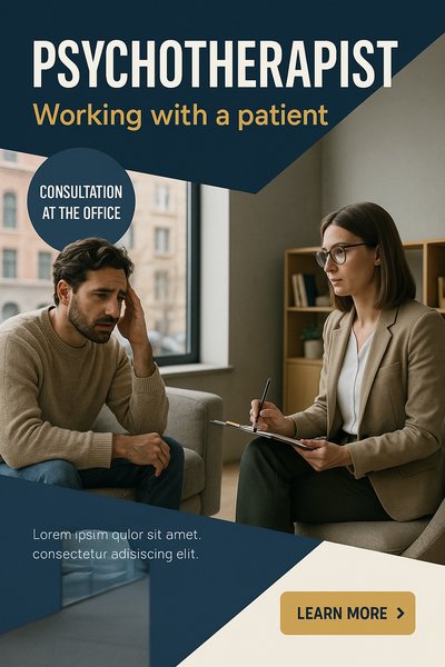 Psychotherapist Consultation with Patient in Modern Office