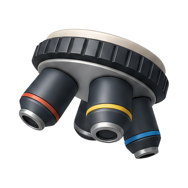 Precision objective lens turret
