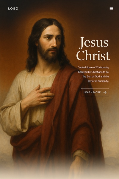 Elegant Web Design Featuring Jesus Christ