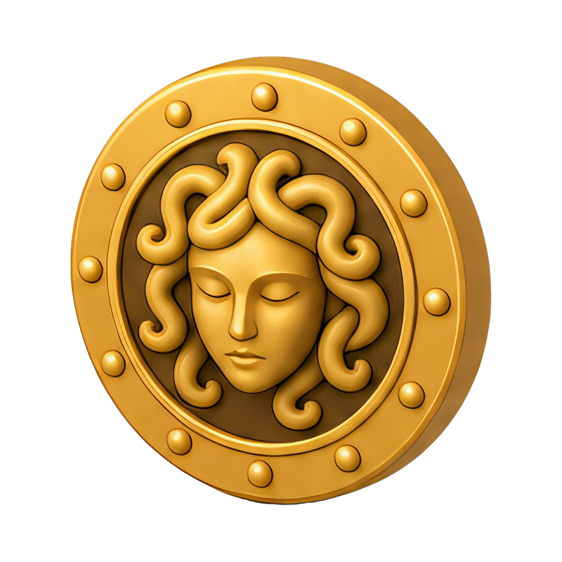 Aegis shield with face design