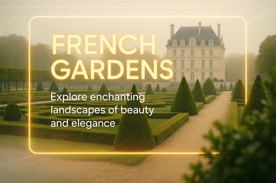 Elegant Promotional Image for French Gardens Exploration