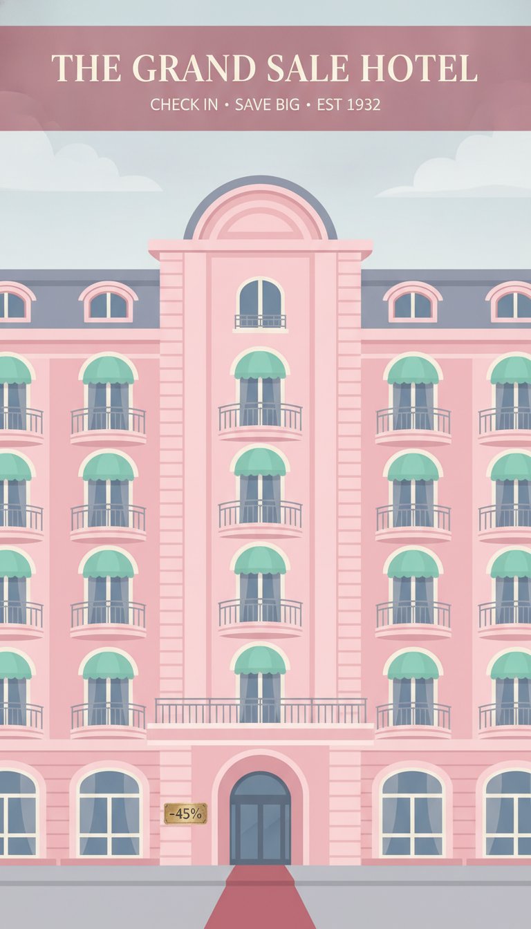 Vintage hotel sale banner