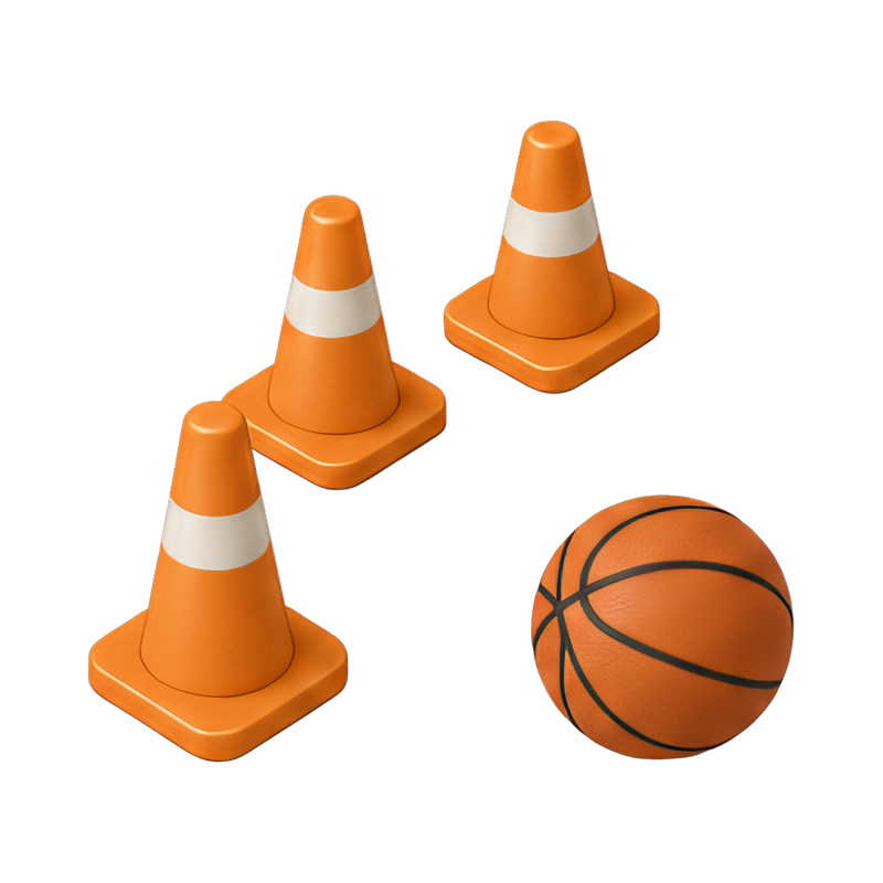 basketball cone drill practice