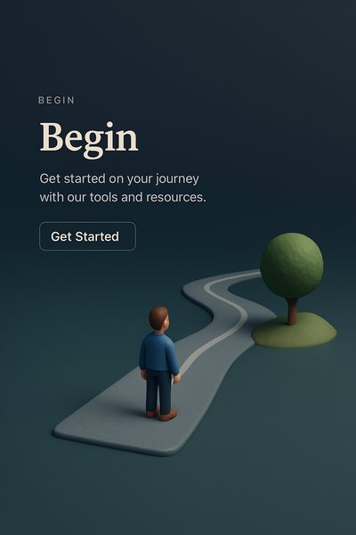 3D Scene Depicting a Journey with Visual Elements