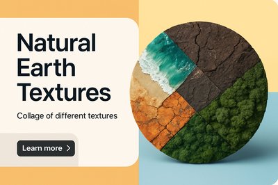 Stunning Earth Textures Collage with Modern Design