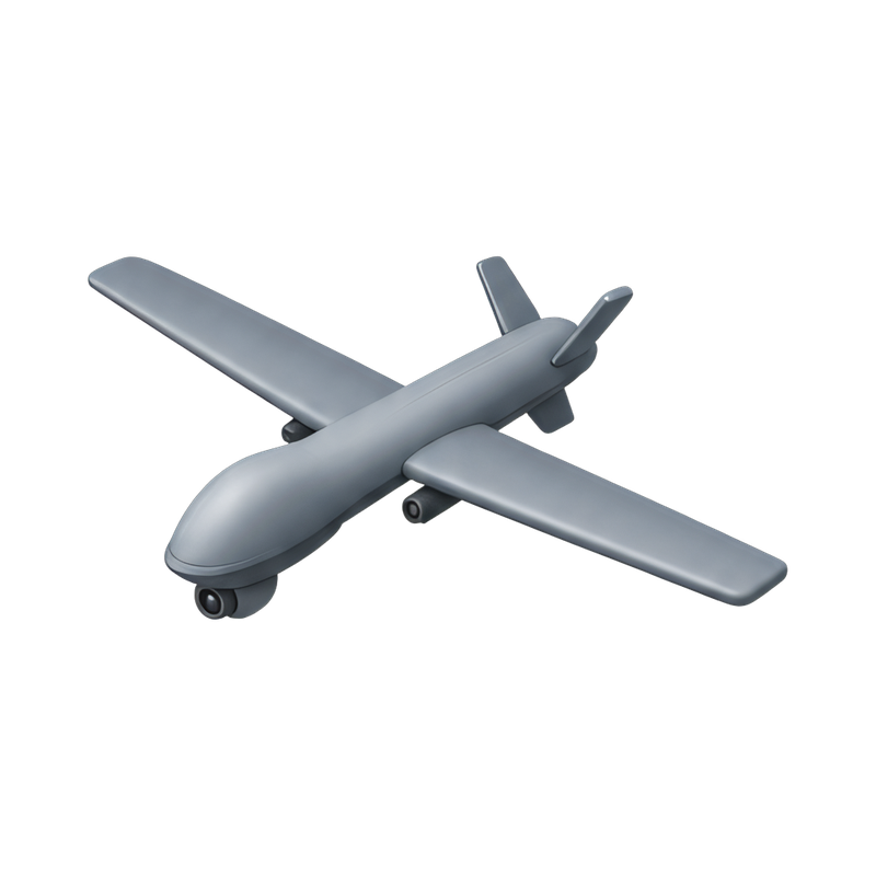 fixed-wing drone in action