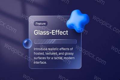 Glass Effect Mockup with Shadows and Light
