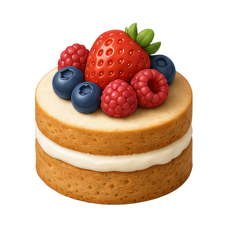 delicious naked cake with berries