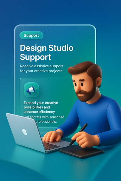 Creative Graphic Designer Working on UI Design