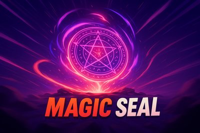 Dynamic Magic Seal Illustration with Vibrant Colors