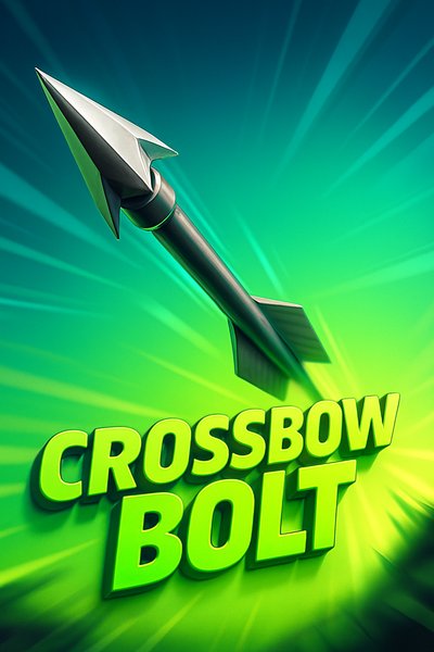 Dynamic Crossbow Bolt Illustration with Bold Design Elements