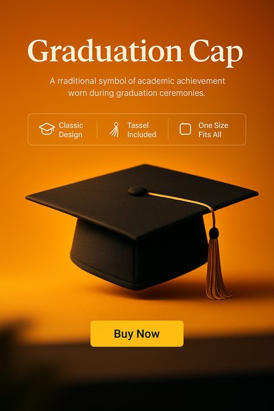 Elegant Graduation Cap for Academic Achievements