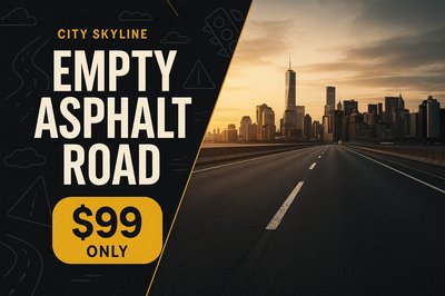 Dynamic Urban Advertisement with City Skyline and Road