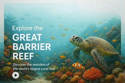 Underwater Adventure Graphic Featuring the Great Barrier Reef