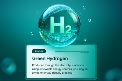 Captivating Green Hydrogen Water Element Bubble Illustration