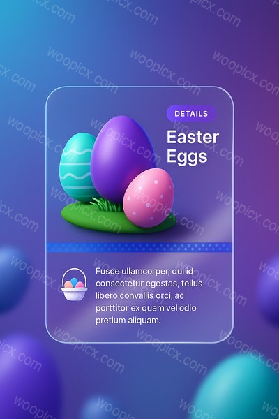 Colorful Easter Eggs with Modern Design Elements