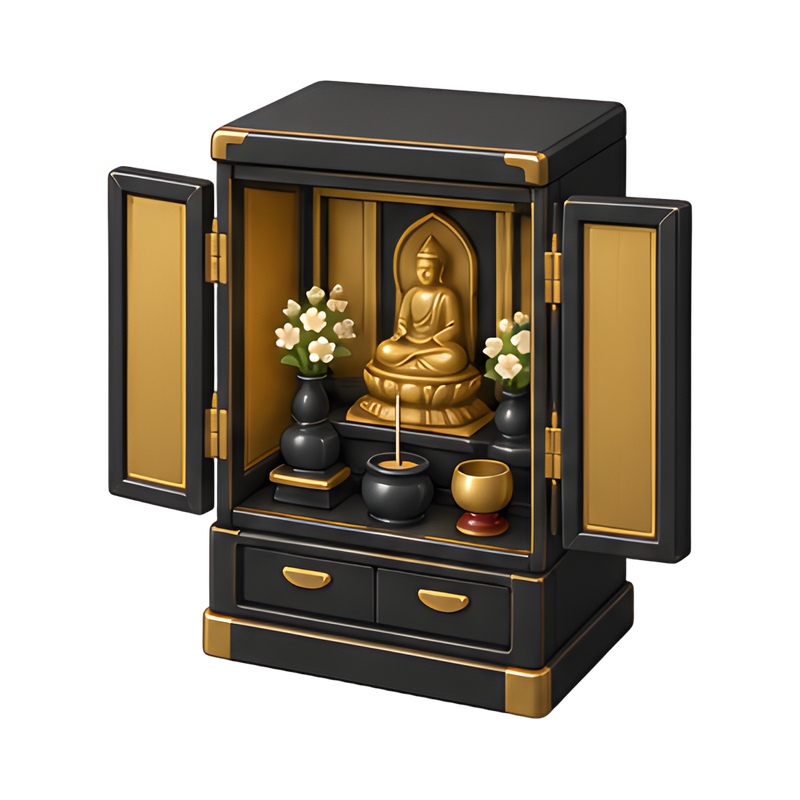 Elegant lacquered home altar