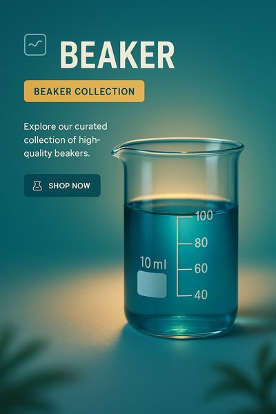 Stylish Beaker Collection with Liquid Display
