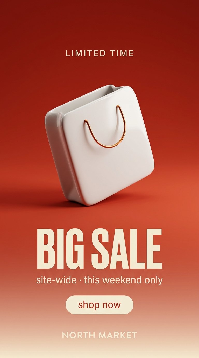Seasonal Sale Shopping Bag Design