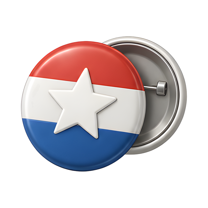 Campaign pinback button design