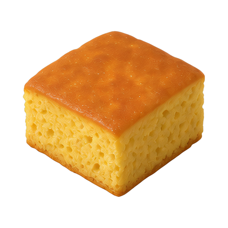 freshly baked cornbread square