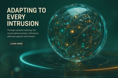 Neon Sphere of Intelligence Adapting to Intrusions