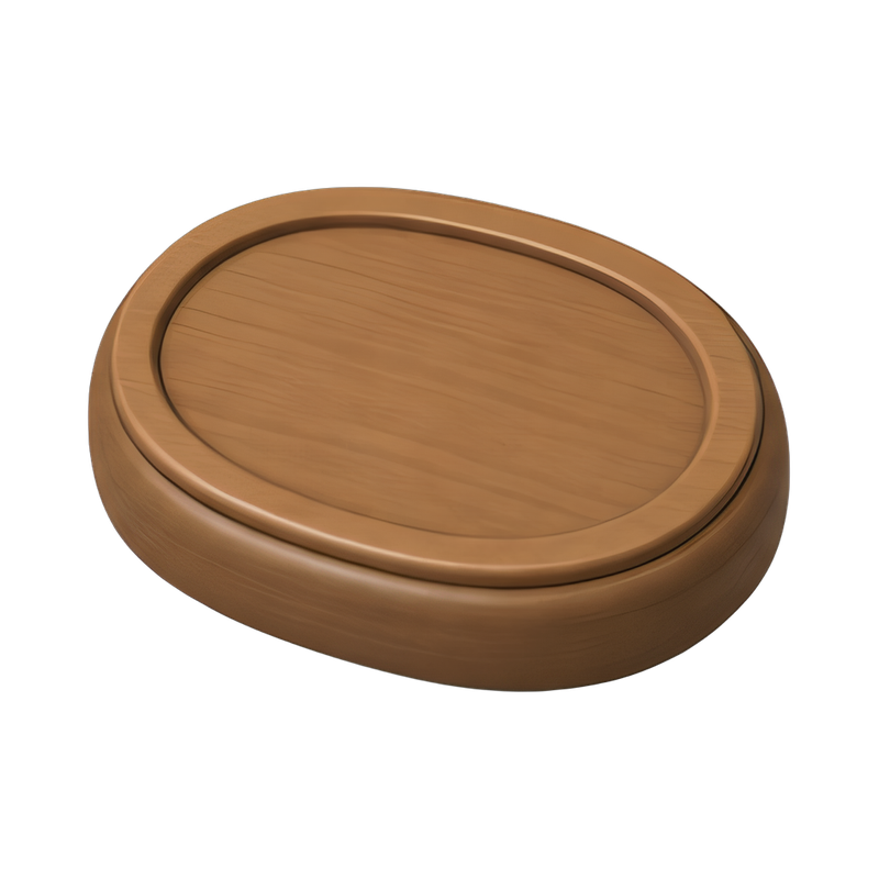 Wooden Oval Mount Base