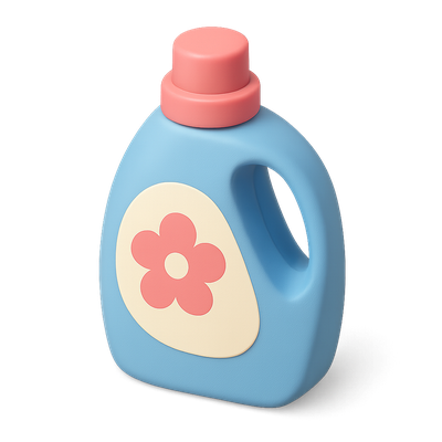 3D Fabric Softener Bottle Icon in Isometric Style