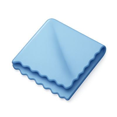 Stylish 3D Microfiber Cloth Icon with Isometric Design