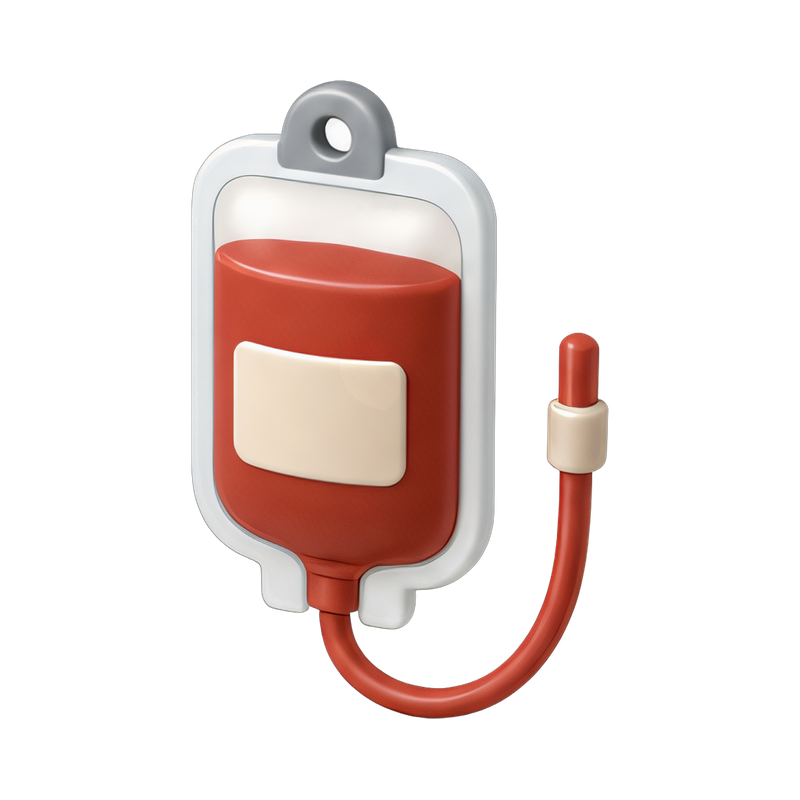 blood donation bag with tube