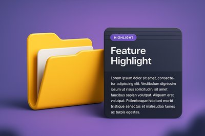 3D Web Page Design with Highlighted Features