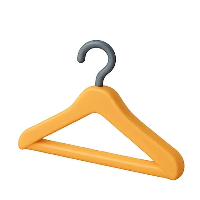Colorful Orange Hangers Display in Various Angles