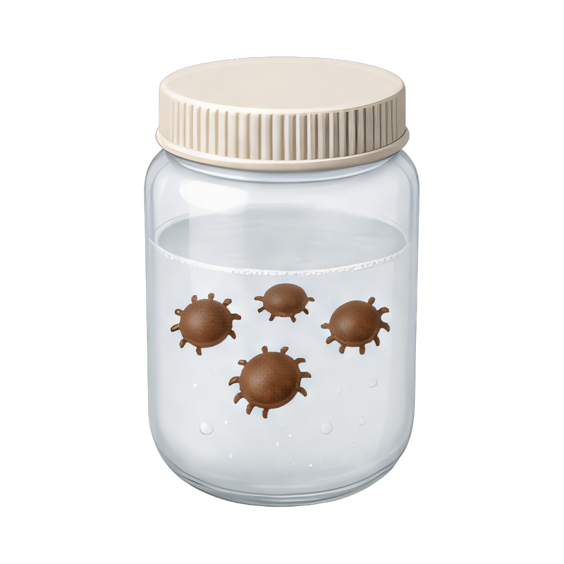 Varroa mite alcohol wash jar