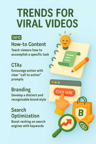 Informative Graphic on Trends for Viral Video Content