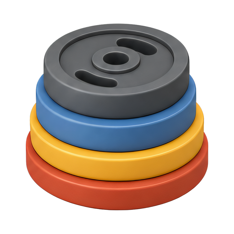 stacked weight plates for fitness