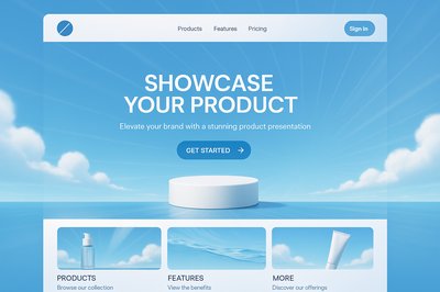 Dynamic Sky Background for Cosmetic Product Presentation