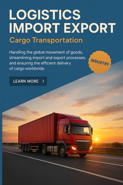 Cargo Transportation at Sunset: Logistics and Import Export