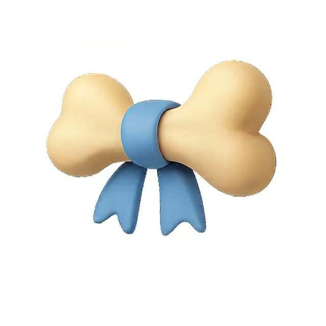 Colorful Dog Bones with Ribbons for Pet Celebrations