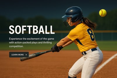 Dynamic Softball Game Action Illustration