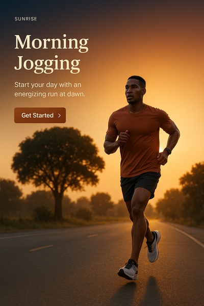 Energizing Morning Jogging at Sunrise