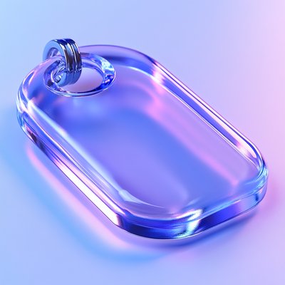 Sleek Glass Tag with Modern Aesthetic