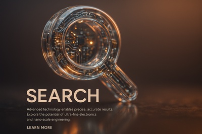 Hyperrealistic 3D Scene of Advanced Technology and Search